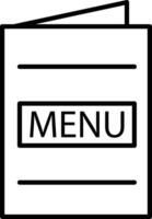 menu card outline icon. Thin line icon from bistro and restaurant collection. Editable stroke . flat icon vector
