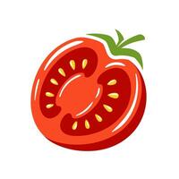 Tomato red isolated on white background. Vegetable element vector