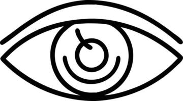An eye icon with a circle around it vector
