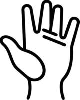 A hand with a five finger gesture vector