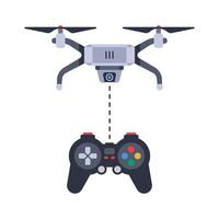 control drone using game joystick. vector