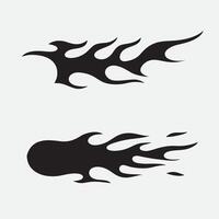 set of flame tattoo good for tattoo design, icon, symbol, element design, etc vector