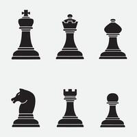 set of chess pieces good for icon, logo , symbol, element design, etc vector