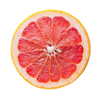 A grapefruit slice view on transparent background png