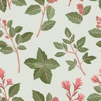 vibrant green leafy pattern design vector