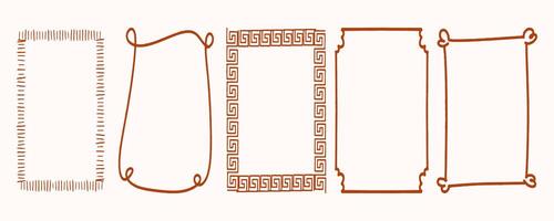 Hand-drawn Decorative Frames and Borders Collection vector