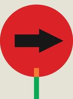 Illustration wall art turn way unique design vector
