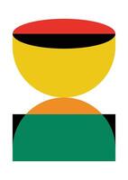 Design bauhaus sand clock vibrant bold vector