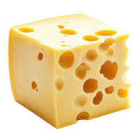 A block of swiss cheese on transparent background png