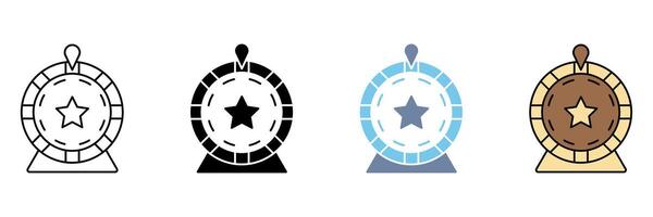 WHEEL OF FORTUNE concept line icon. Simple element illustration. vector