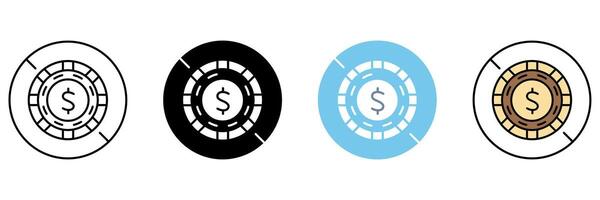 NO GAMBLING concept line icon. Simple element illustration. vector