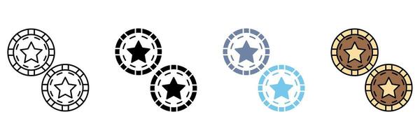 TOKENS concept line icon. Simple element illustration. vector