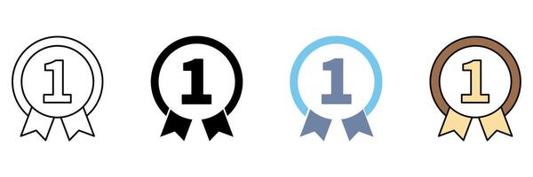 FIRST PLACE concept line icon. Simple element illustration. vector