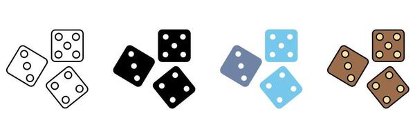 DICE concept line icon. Simple element illustration. vector