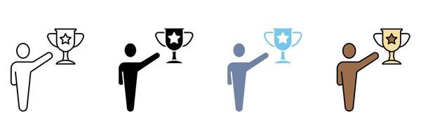 WINNER concept line icon. Simple element illustration. vector