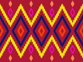 Ikat geometric with diamonds. ikat geometric ethnic pattern style. ikat pattern design for clothing, textile, wrapping, background, wallpaper, carpet, embroidery vector