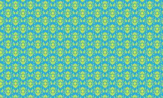 Seamless blue floral pattern with dots and vintage decorative design vector