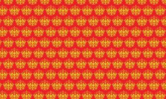 Red and yellow decorative pattern design vector