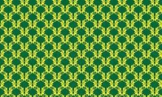Seamless floral pattern with green leaves on decorative background vector
