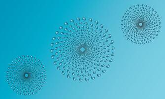 Abstract blue circular pattern background with decorative geometric shapes vector