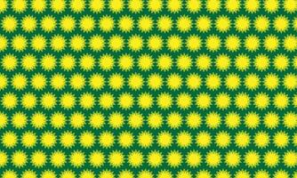 Yellow star pattern on green background vector