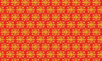 Floral pattern in red and yellow vector