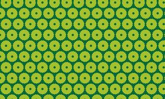 Green circle seamless pattern on abstract geometric background vector