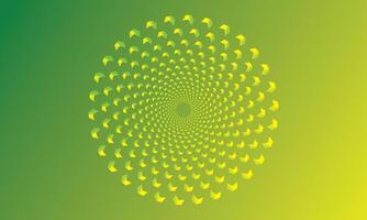 Abstract green background with circular floral patterns and decorative design elements vector