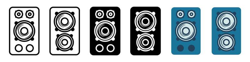 Speakers icon set. for mobile concept and web design on white background vector
