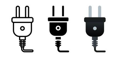 Plug icon set. for mobile concept and web design on white background vector