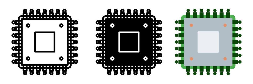 procesador icono colocar. para móvil concepto y web diseño en blanco antecedentes. ilustración vector