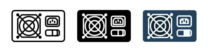 Psu icon set. for mobile concept and web design on white background vector