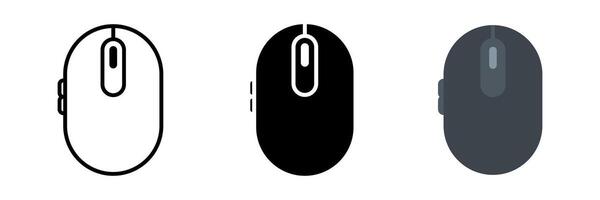 Mouse icon set. for mobile concept and web design on white background. illustration vector