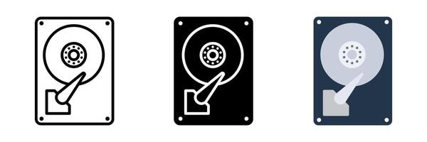 Hard Drive icon set.for mobile concept and web design on white background. illustration vector