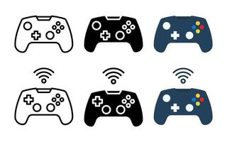 Gaming controller icon set. for mobile concept and web design on white background. illustration vector