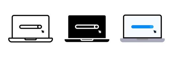 Laptop icon set. for mobile concept and web design on white background. illustration vector