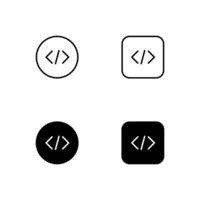 Coding icon set. Code Programming icon. vector