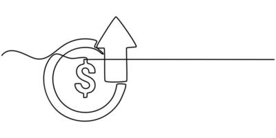 Continuous Line Drawing of Financial Advisor Icon. Hand Drawn Symbol Pro Illustration vector