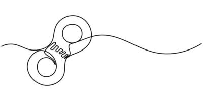 Embryonic stem divides cells continuous one line drawing vector