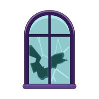 illustration of Broken Window vector
