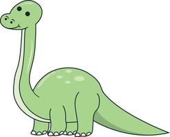 Dinosaurs Illustration in Cartoon Design, Isolated on White Background vector