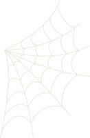 Spider Net Decoration in Flat Design, Isolated on White Background. vector