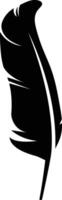 Abstract Bird Feather Silhouette. Design Element vector