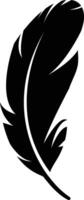 Abstract Bird Feather Silhouette in Flat Design vector