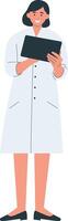 Pharmacist Person Character with Cartoon Design. Isolated on White Background. vector
