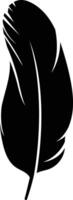 Abstract Bird Feather Silhouette. Design Element. vector