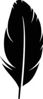 Abstract Bird Feather Silhouette on White Background vector