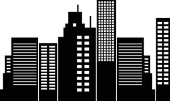 Silhouette of Cityscape with Simple Design. vector