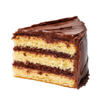 A slice of layer cake on transparent background png