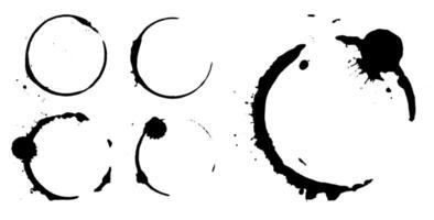 Coffee mug footprint texture. Careless blots and dots on light background. Texture of poster back. image vector